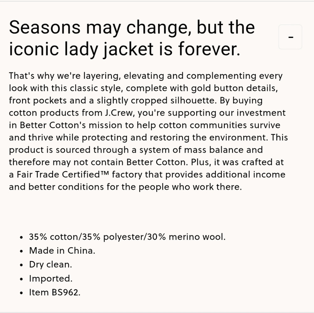 J.Crew Cropped Lady Jacket in Textured Boucle - Picture 6 of 6